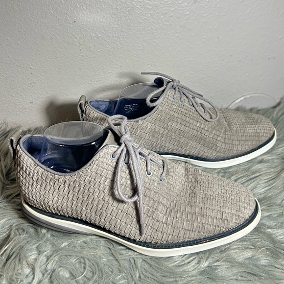Cole Haan Grand Evolution Gray Suede Woven Dress Shoes Shoes Size 10M main image 7